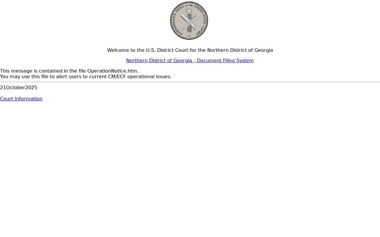 Federal Bartow County case search