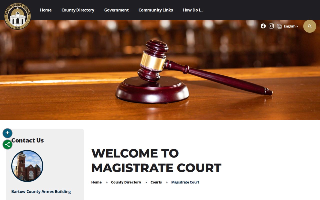 Bartow County civil docket route through Magistrate Court