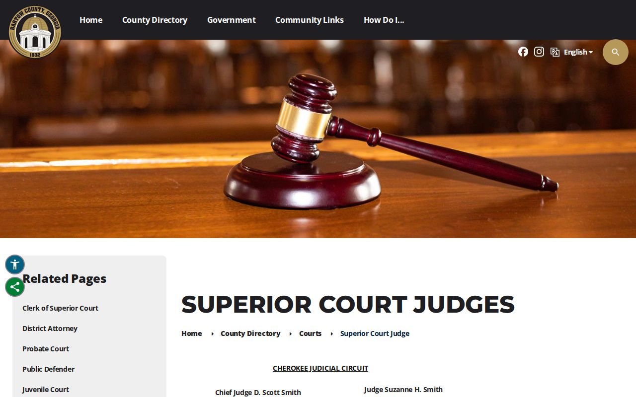 Bartow County court calendar judges and courtrooms