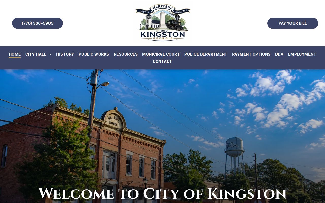 Official Kingston city website and court contact path